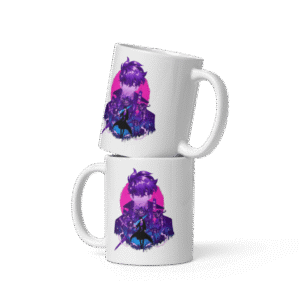 White glossy mug